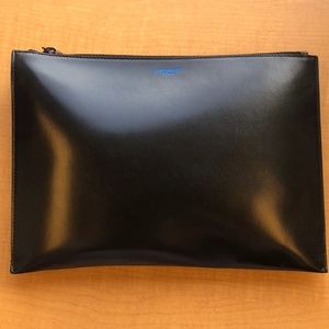 YSL BLACK LEATHER CLUTCH- BRAND NEW